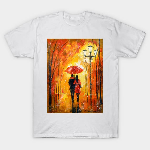 Romance in the Park T-Shirt by OLHADARCHUKART